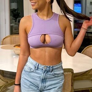 Urban outfitters melody Cutout Crop Top